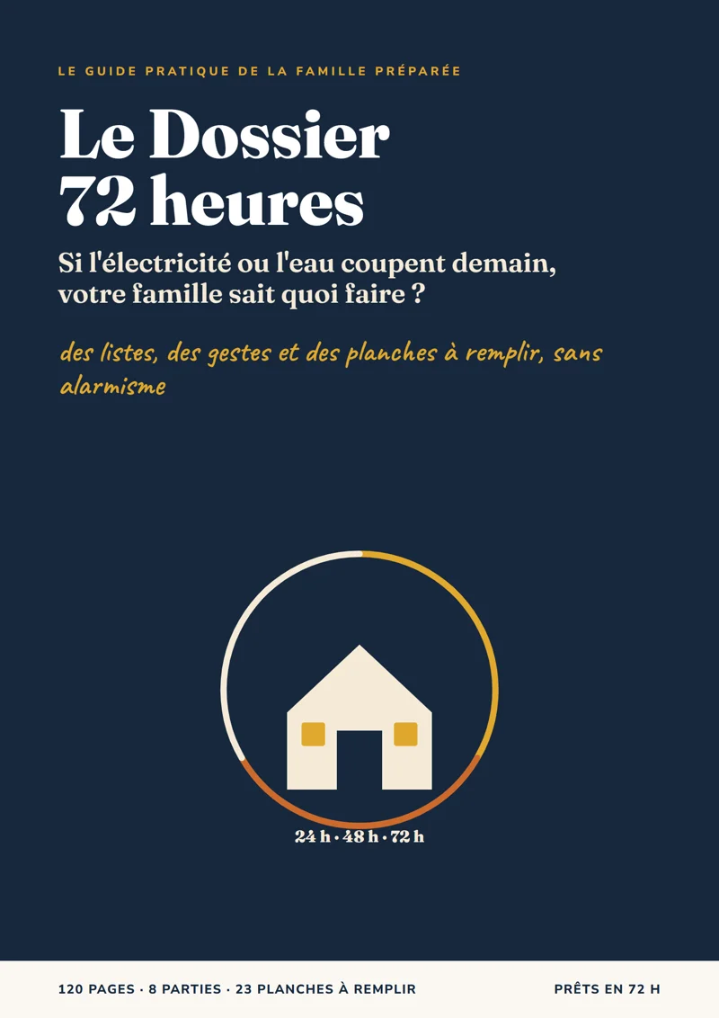 Couverture du Dossier 72 heures, le guide pratique de la famille préparée